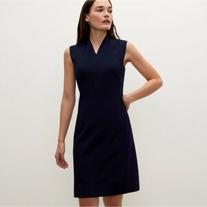 MM Lafleur The Aditi WonderTex Black Knee Length Dress Size 14 NWT